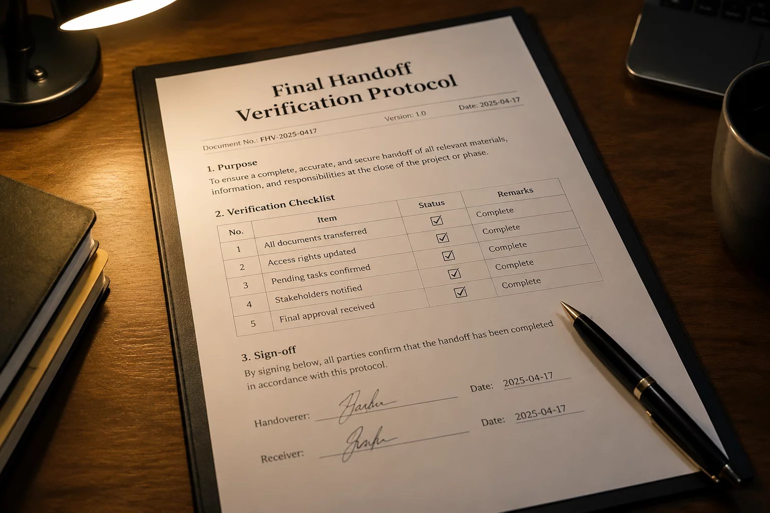 Final Handoff Validation Protocol